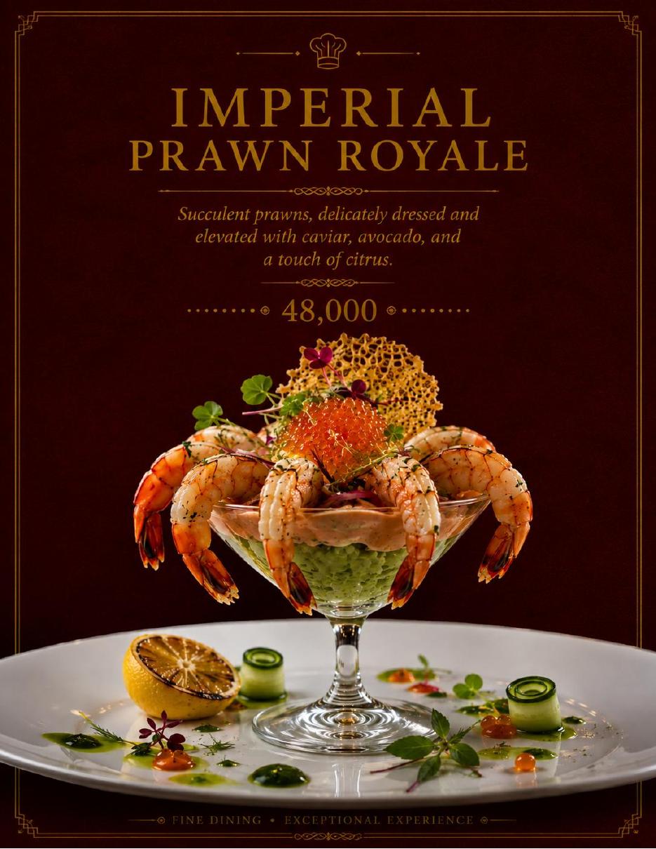 Tastiva pasta and seafood menu page