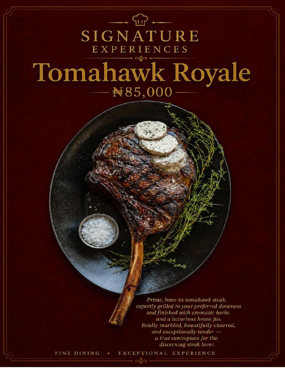 Tastiva grill menu page